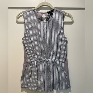 J Crew Chambray Peplum Top